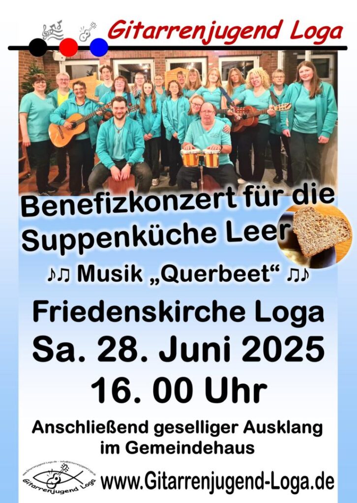 Plakat für das Benefizkonzert am 28. Juni 2025. (Entwurf: W. Vogelsang)